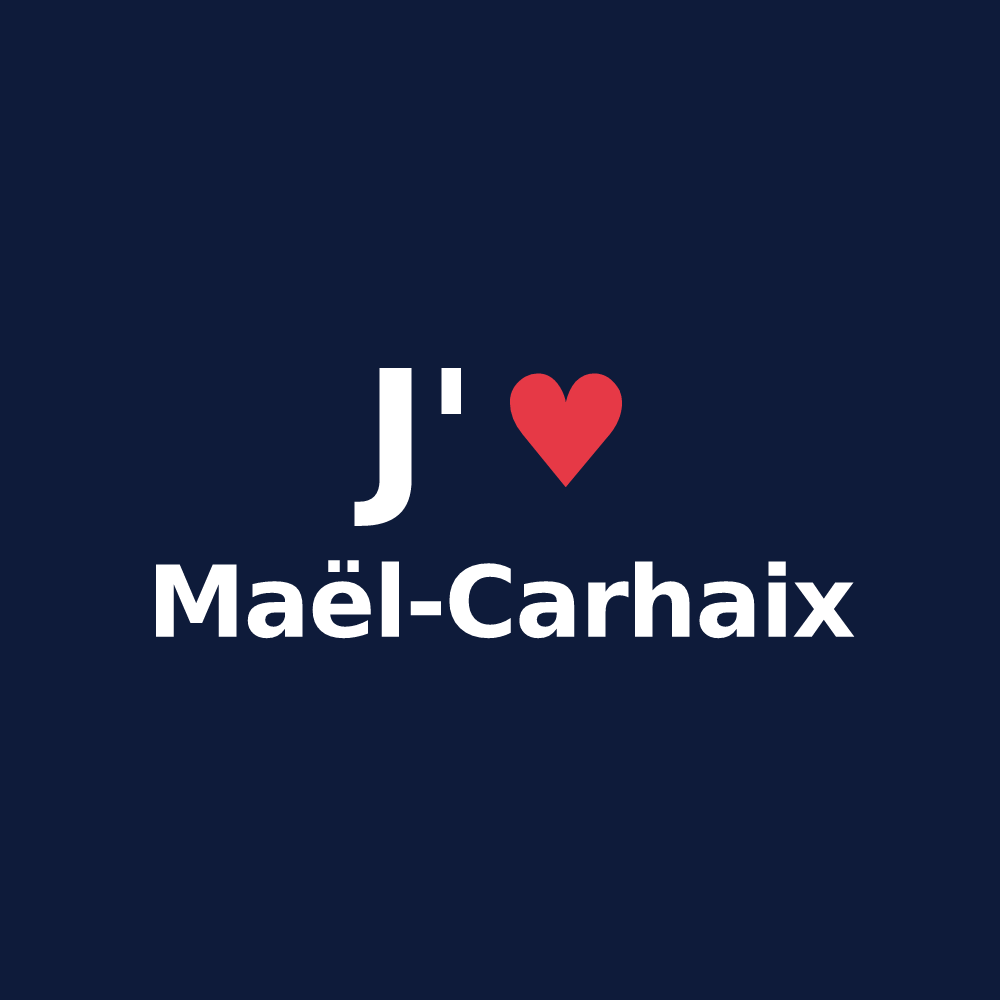 T-shirt personnalisé Maël-Carhaix — design J'aime Maël-Carhaix