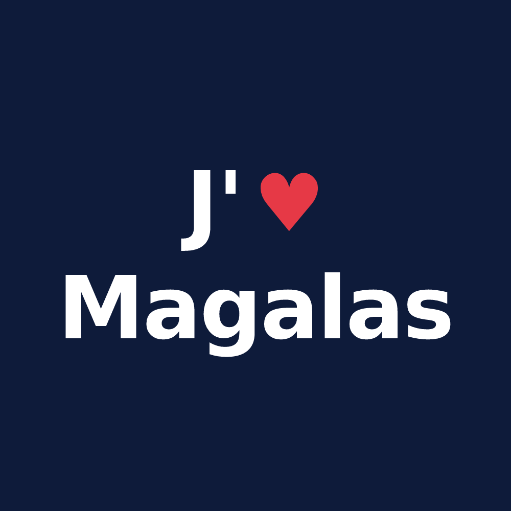 T-shirt personnalisé Magalas — design J'aime Magalas
