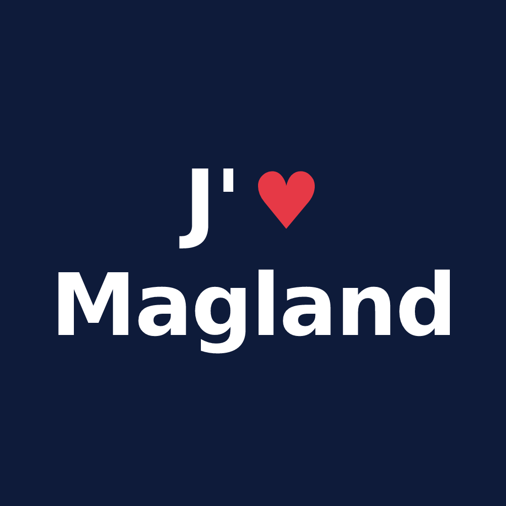 T-shirt personnalisé Magland — design J'aime Magland