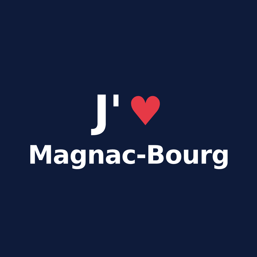 T-shirt personnalisé Magnac-Bourg — design J'aime Magnac-Bourg