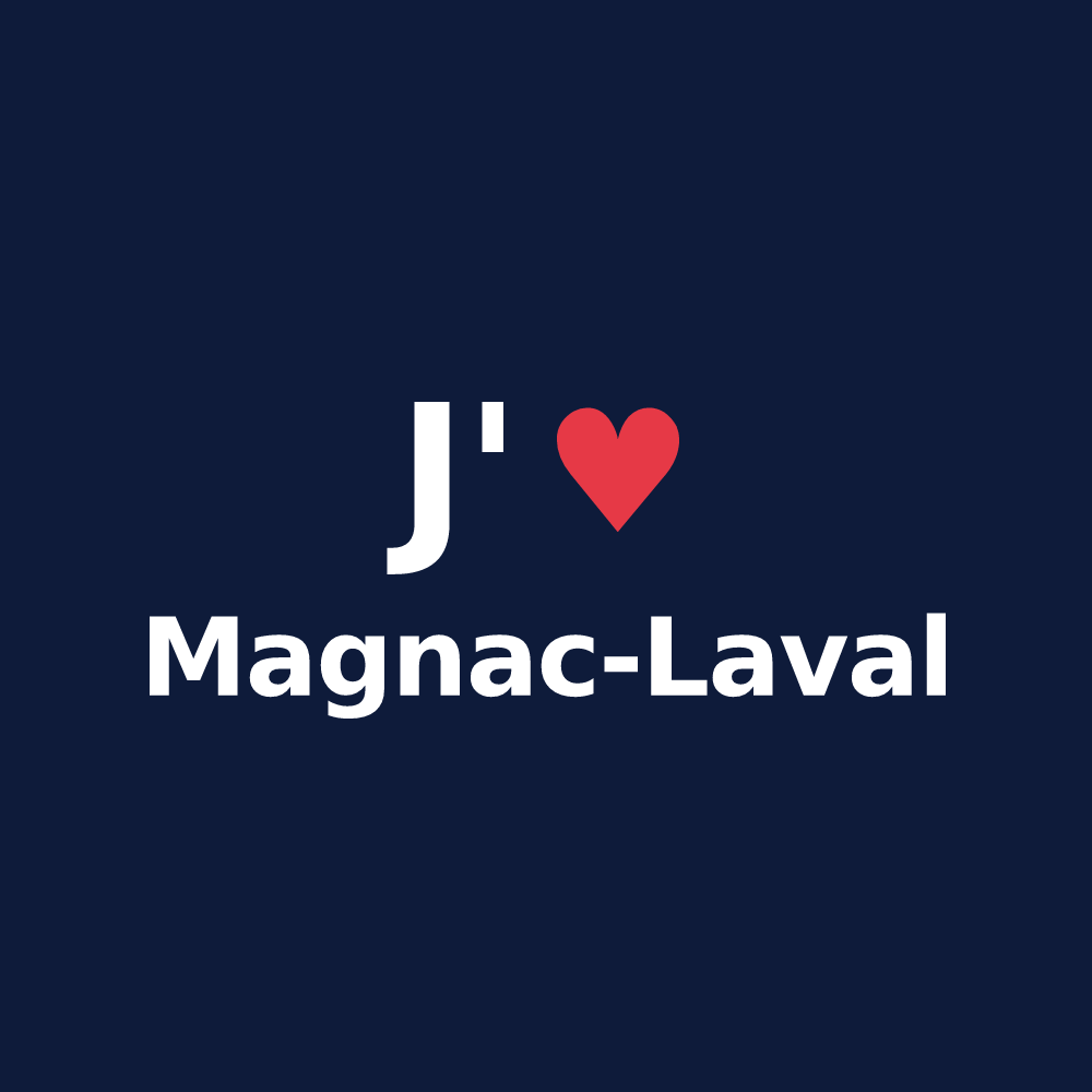 T-shirt personnalisé Magnac-Laval — design J'aime Magnac-Laval