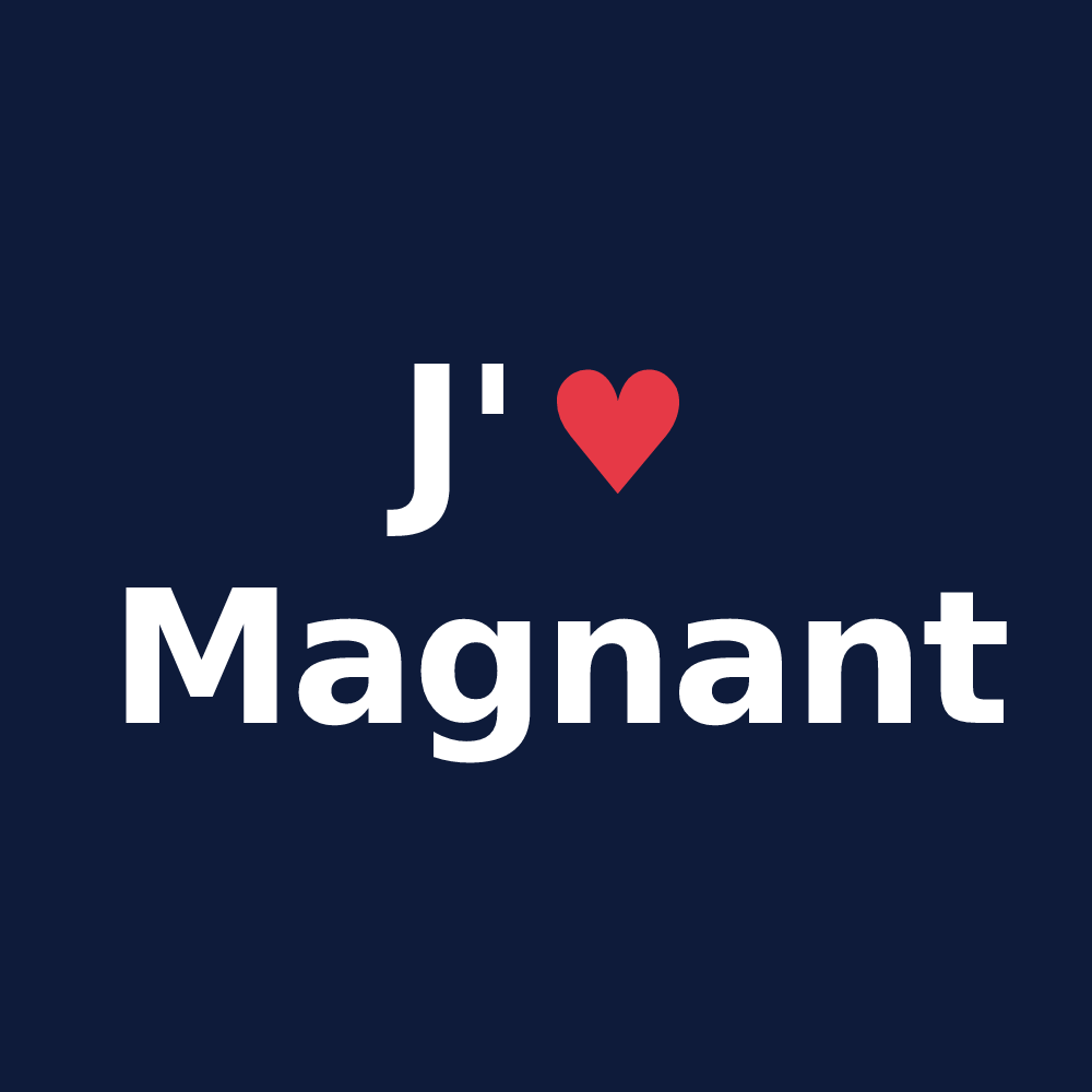 T-shirt personnalisé Magnant — design J'aime Magnant