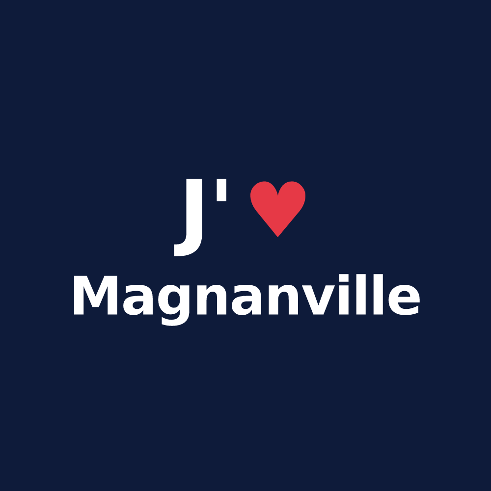 T-shirt personnalisé Magnanville — design J'aime Magnanville