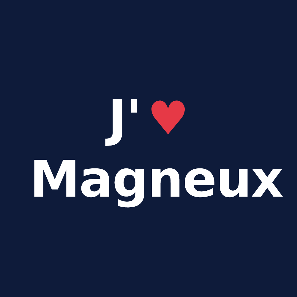 T-shirt personnalisé Magneux — design J'aime Magneux