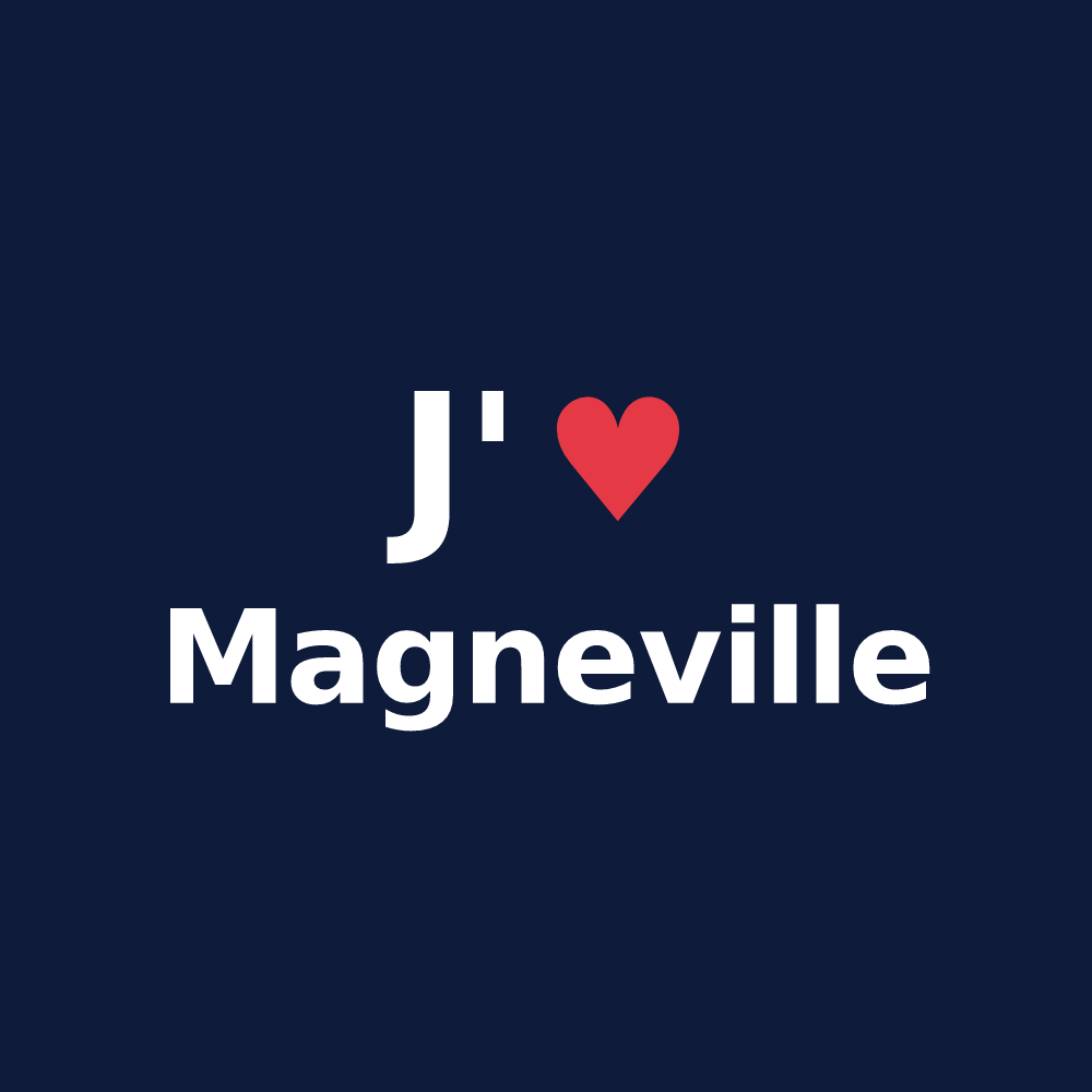 T-shirt personnalisé Magneville — design J'aime Magneville