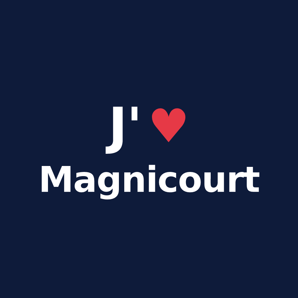T-shirt personnalisé Magnicourt — design J'aime Magnicourt