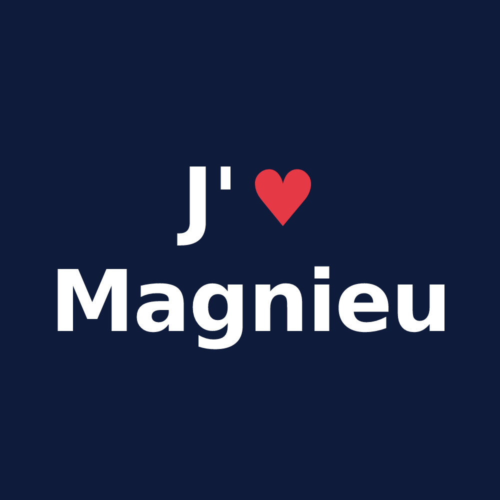 T-shirt personnalisé Magnieu — design J'aime Magnieu