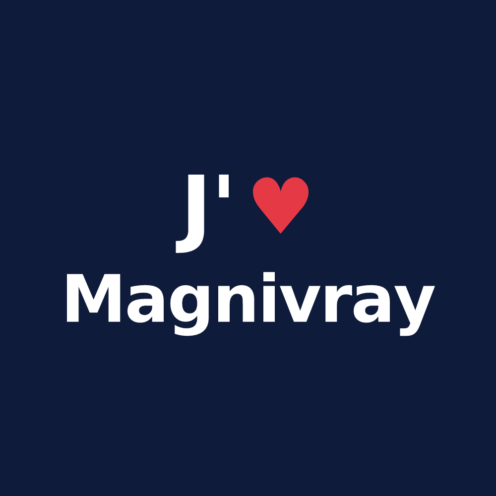 T-shirt personnalisé Magnivray — design J'aime Magnivray