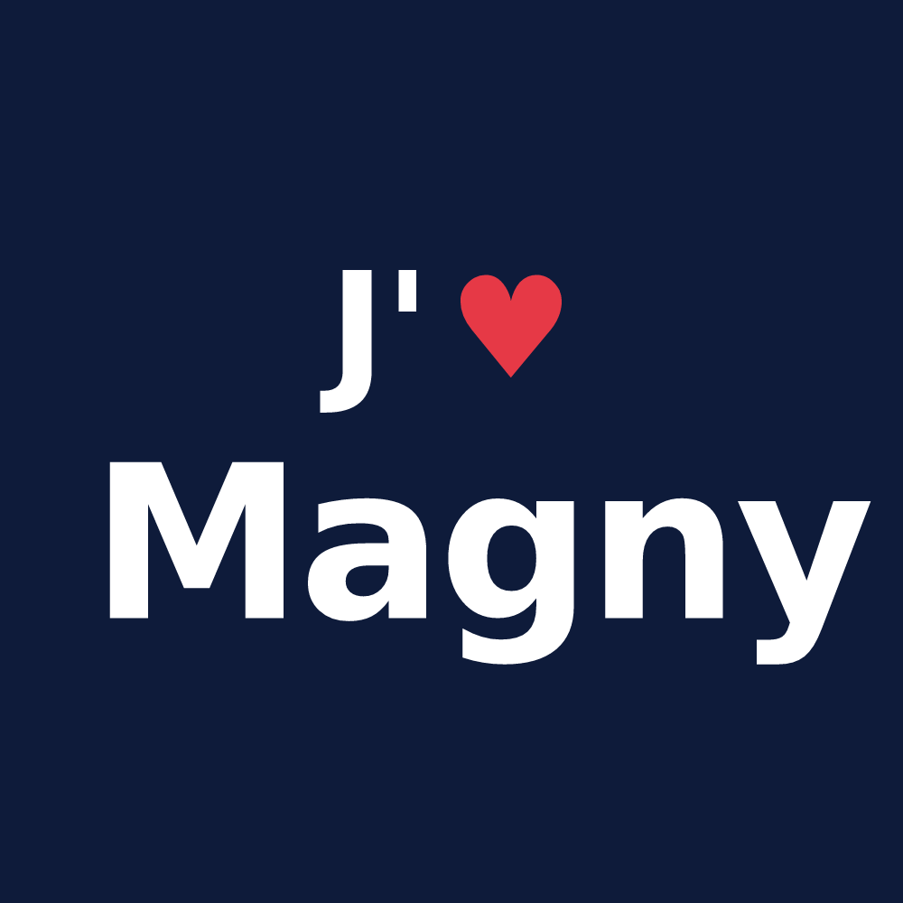 T-shirt personnalisé Magny — design J'aime Magny