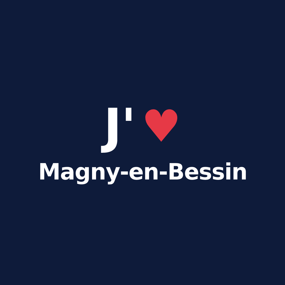 T-shirt personnalisé Magny-en-Bessin — design J'aime Magny-en-Bessin