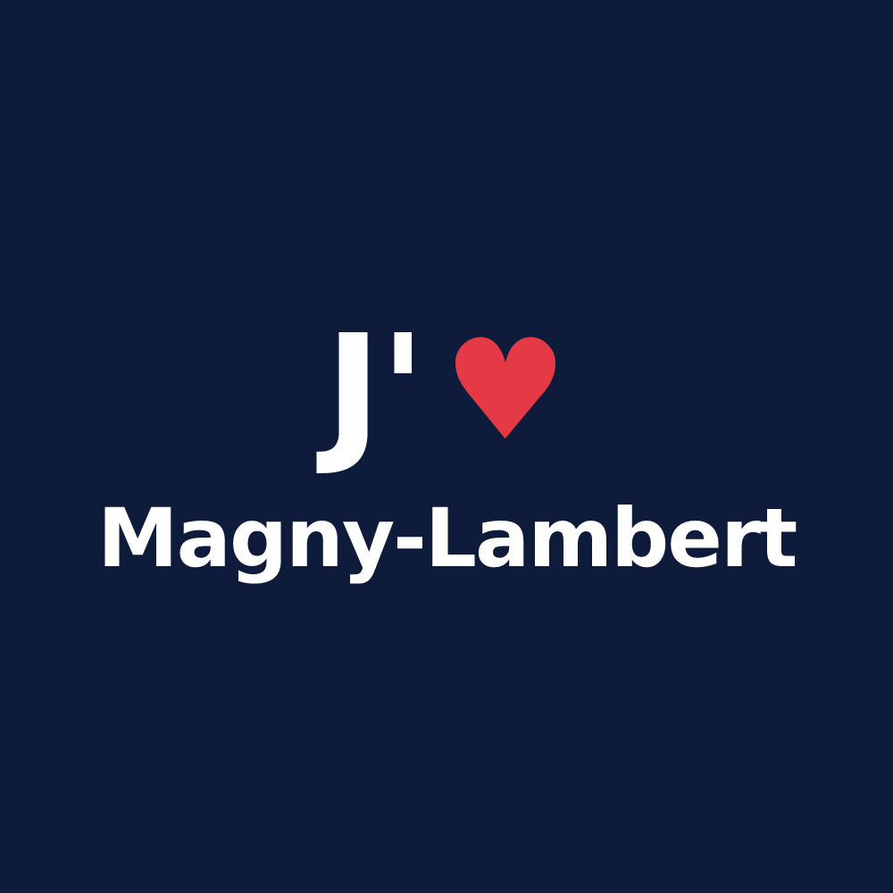 T-shirt personnalisé Magny-Lambert — design J'aime Magny-Lambert