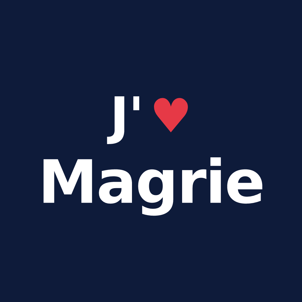 T-shirt personnalisé Magrie — design J'aime Magrie