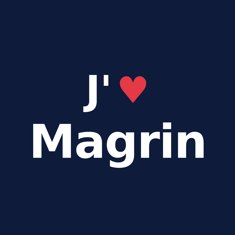 T-shirt personnalisé Magrin — design J'aime Magrin