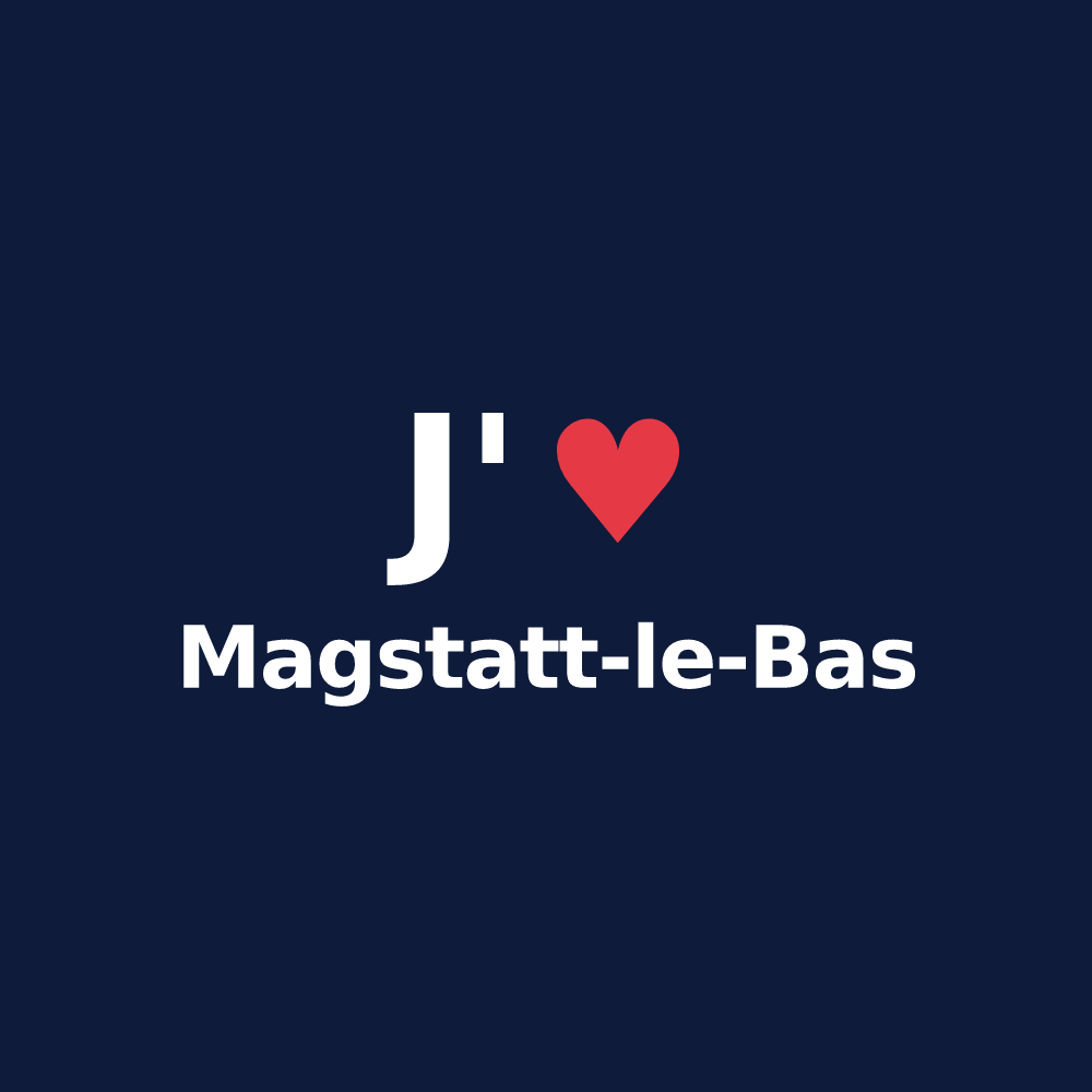 T-shirt personnalisé Magstatt-le-Bas — design J'aime Magstatt-le-Bas