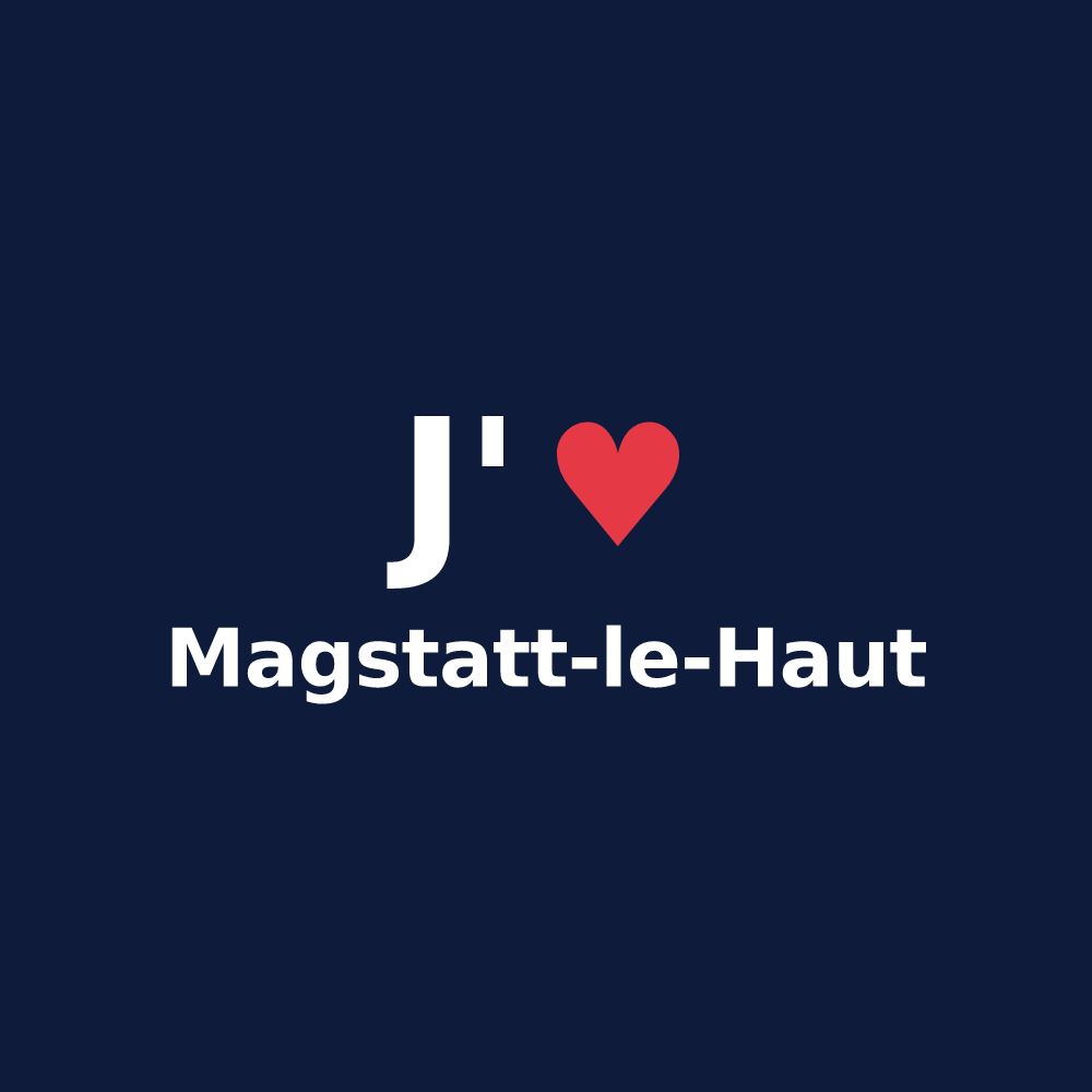 T-shirt personnalisé Magstatt-le-Haut — design J'aime Magstatt-le-Haut
