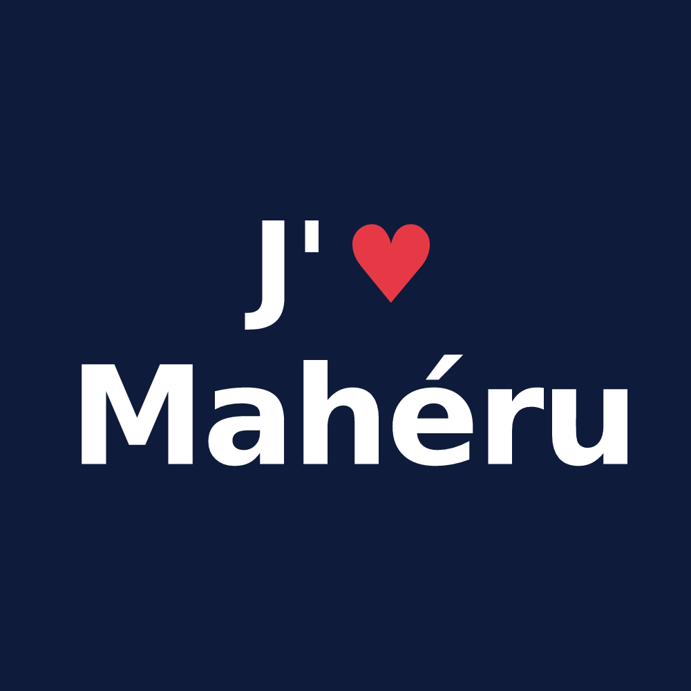 T-shirt personnalisé Mahéru — design J'aime Mahéru