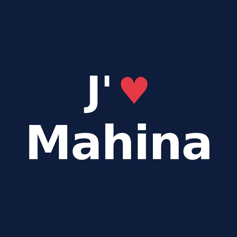 T-shirt personnalisé Mahina — design J'aime Mahina