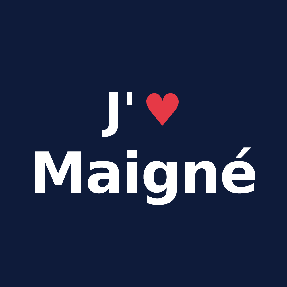 T-shirt personnalisé Maigné — design J'aime Maigné