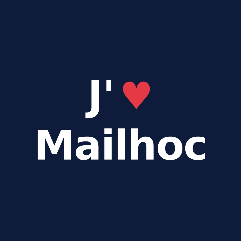 T-shirt personnalisé Mailhoc — design J'aime Mailhoc