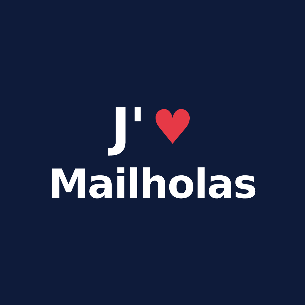 T-shirt personnalisé Mailholas — design J'aime Mailholas