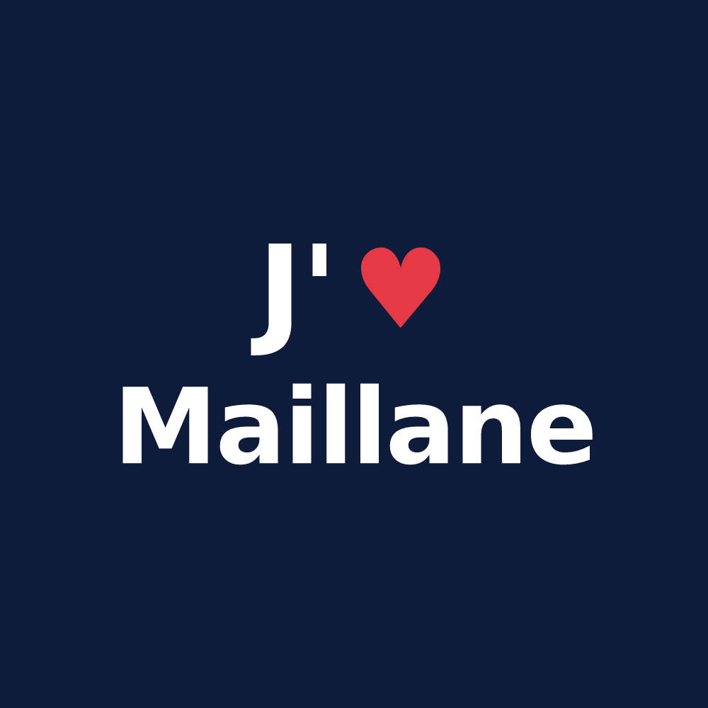 T-shirt personnalisé Maillane — design J'aime Maillane