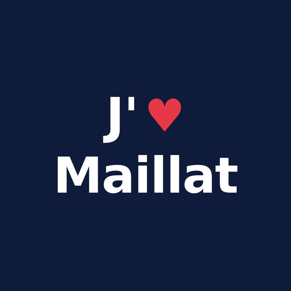 T-shirt personnalisé Maillat — design J'aime Maillat