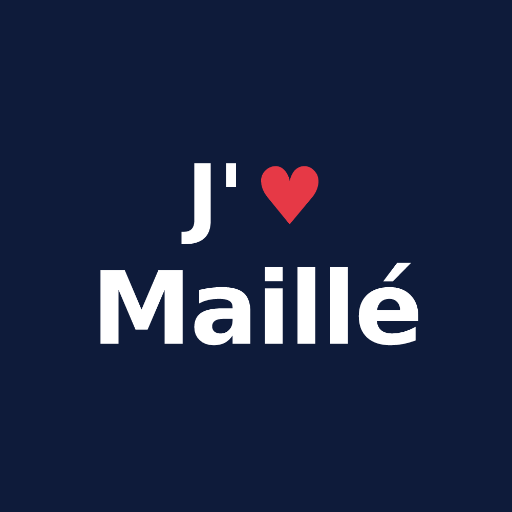 T-shirt personnalisé Maillé — design J'aime Maillé