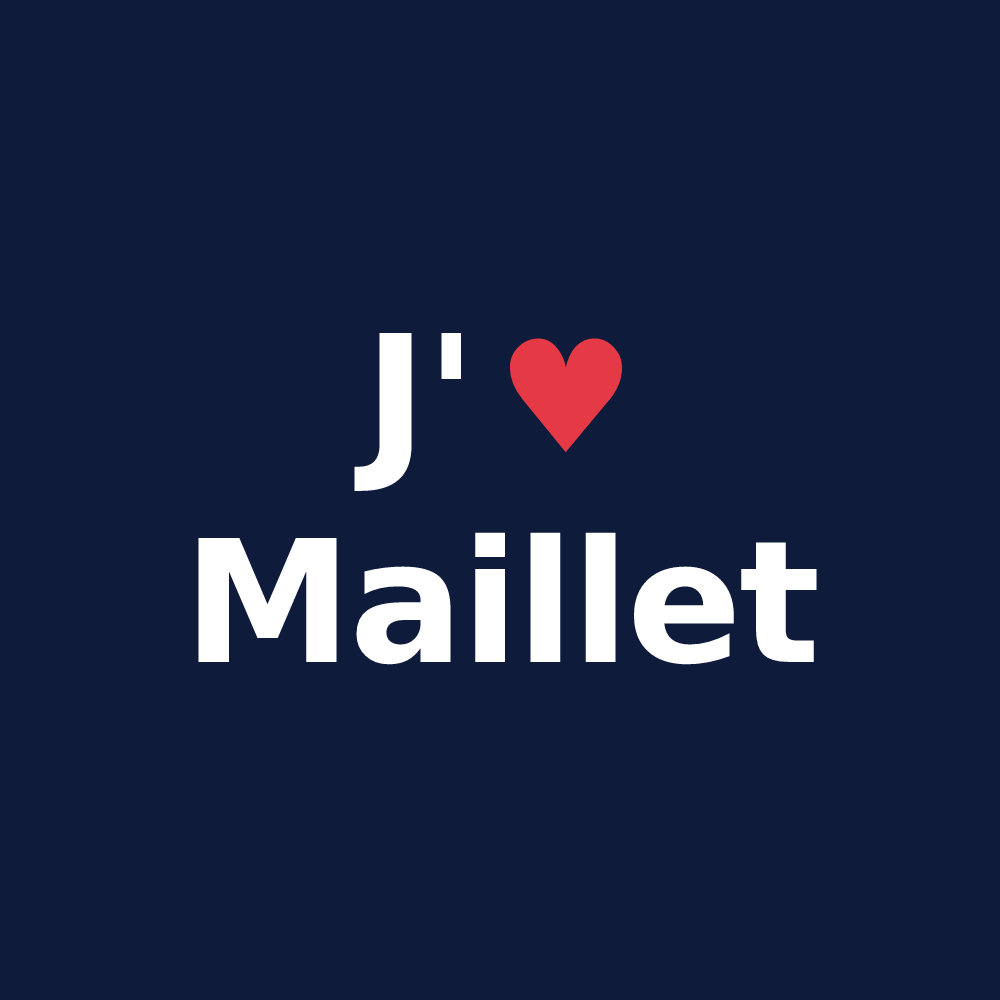 T-shirt personnalisé Maillet — design J'aime Maillet