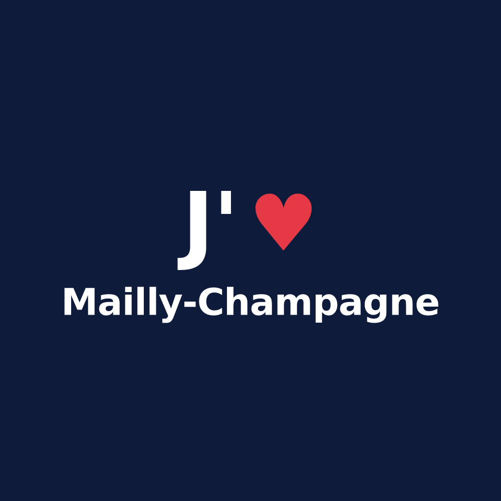 T-shirt personnalisé Mailly-Champagne — design « J'aime Mailly-Champagne » imprimé sur le t-shirt