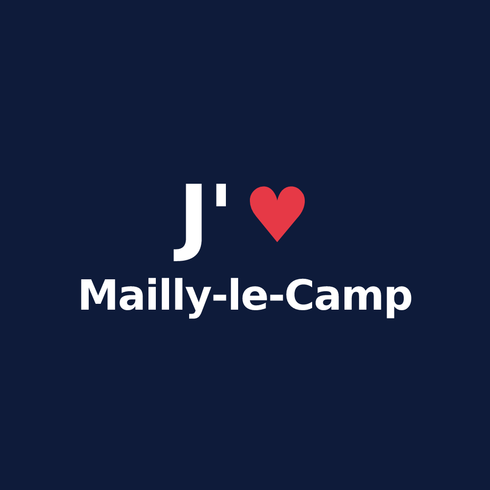 T-shirt personnalisé Mailly-le-Camp — design J'aime Mailly-le-Camp