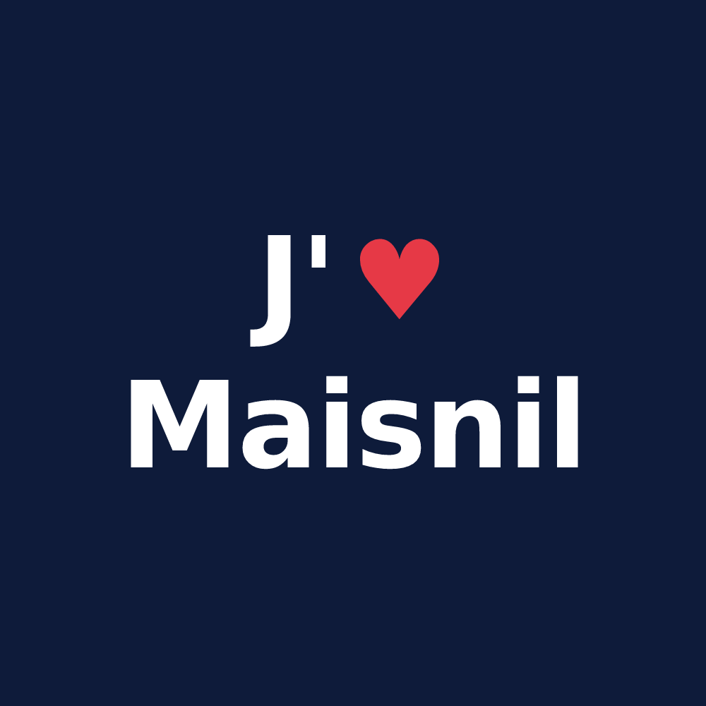 T-shirt personnalisé Maisnil — design J'aime Maisnil
