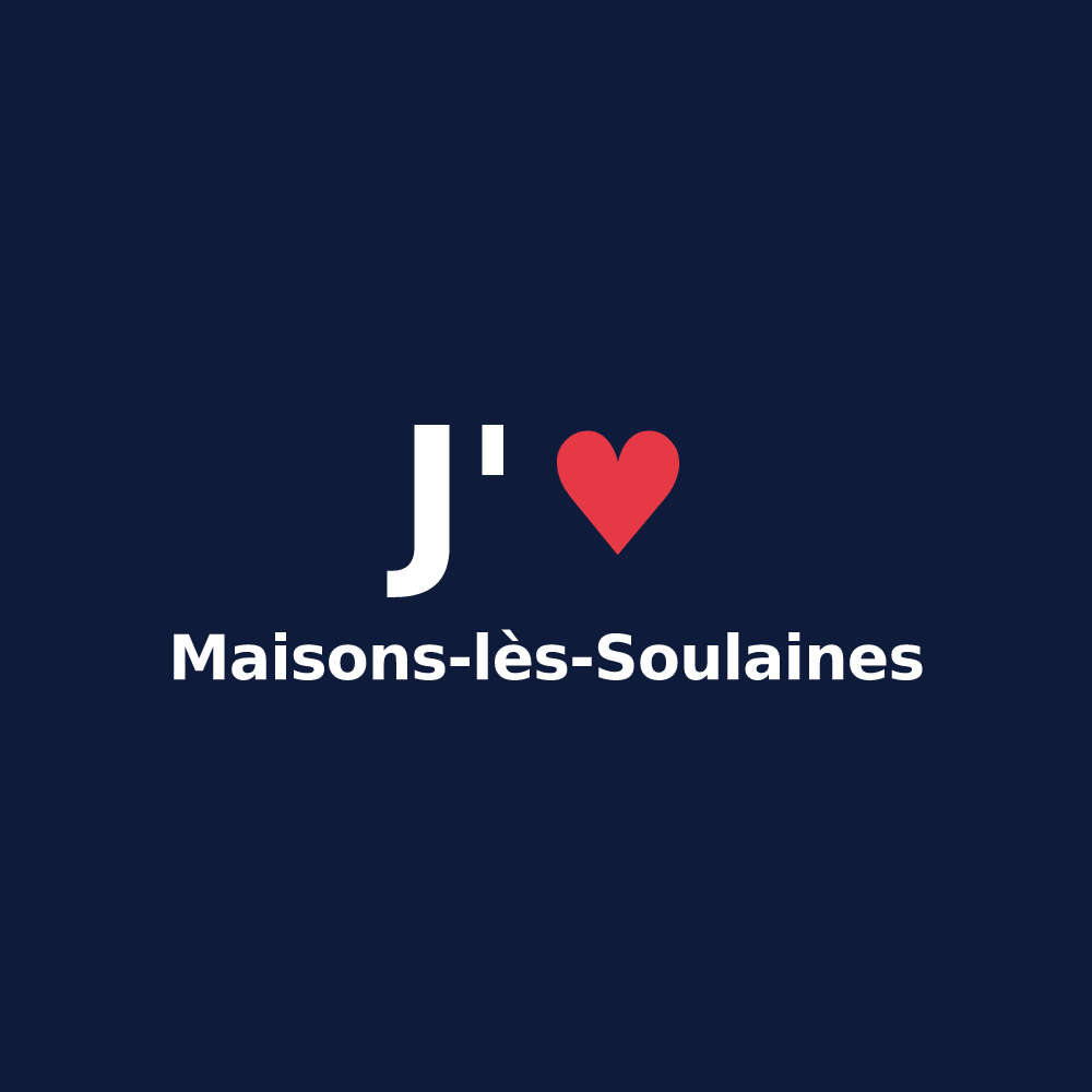 T-shirt personnalisé Maisons-lès-Soulaines — design J'aime Maisons-lès-Soulaines