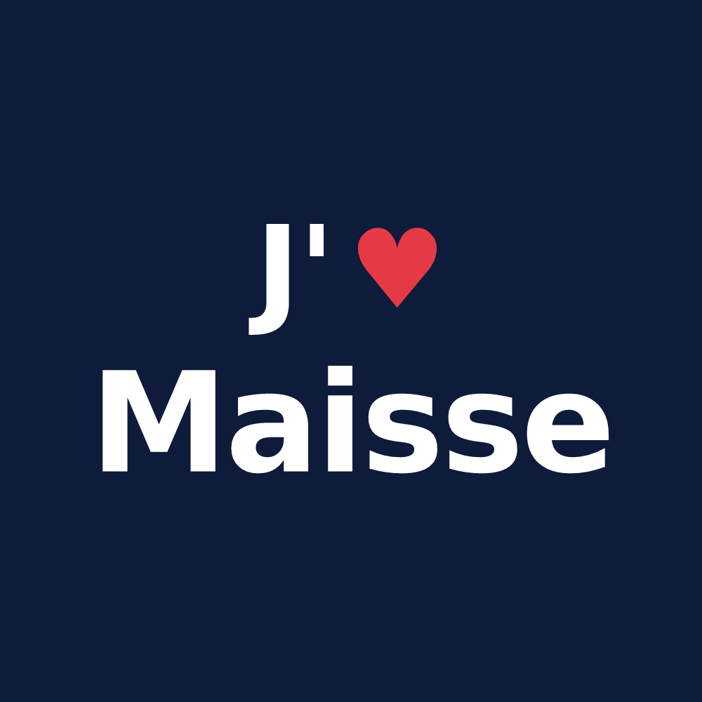 T-shirt personnalisé Maisse — design J'aime Maisse