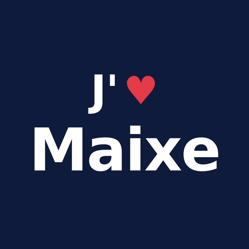 T-shirt personnalisé Maixe — design J'aime Maixe
