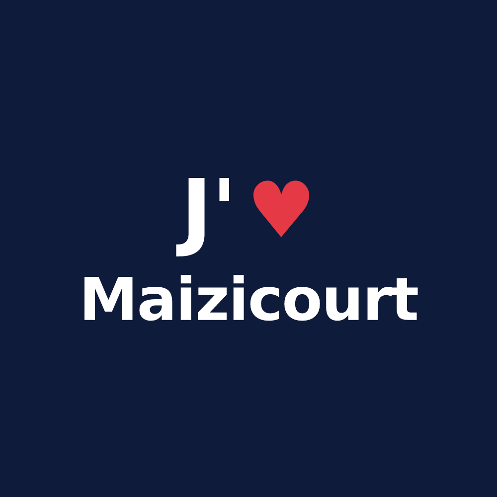 T-shirt personnalisé Maizicourt — design J'aime Maizicourt