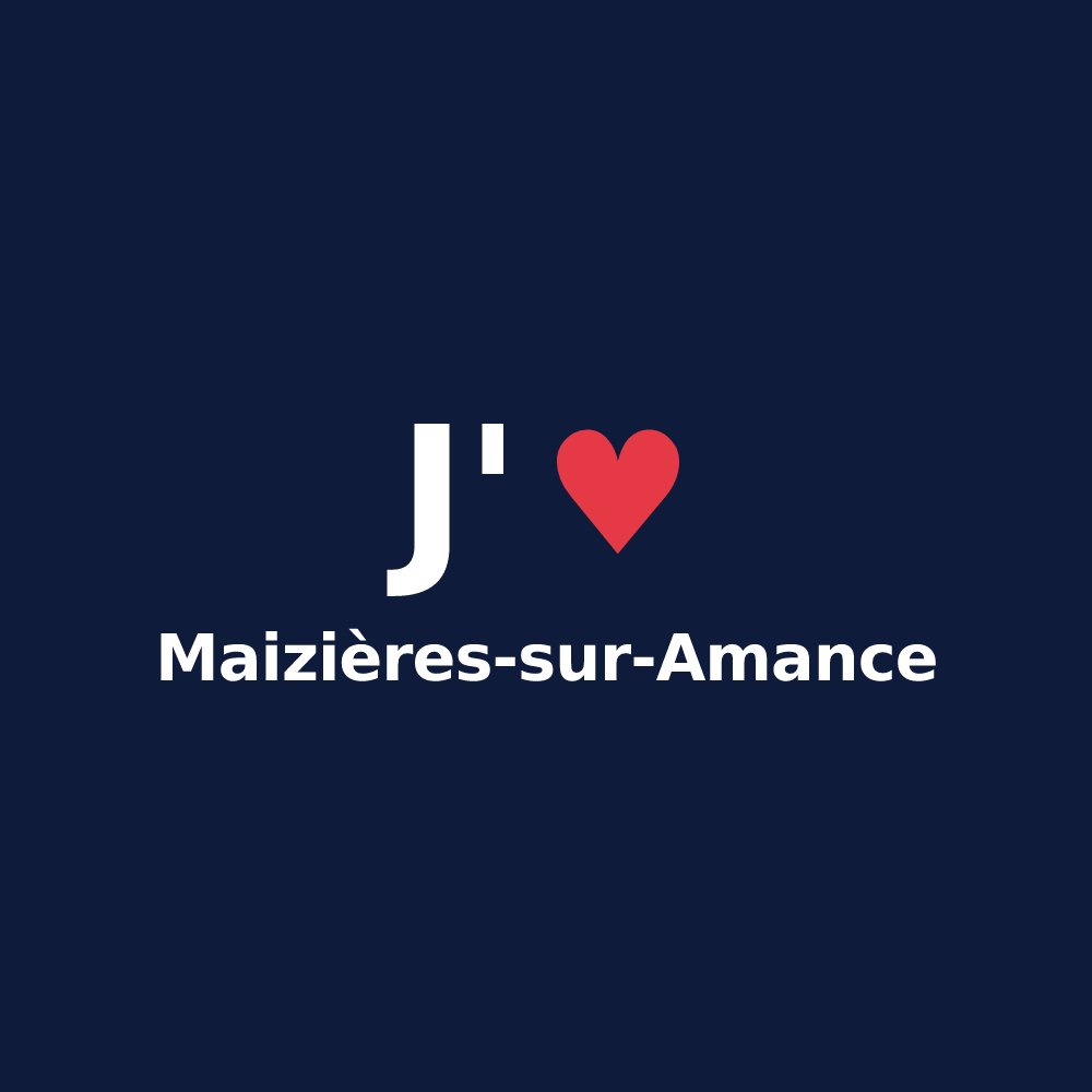 T-shirt personnalisé Maizières-sur-Amance — design J'aime Maizières-sur-Amance
