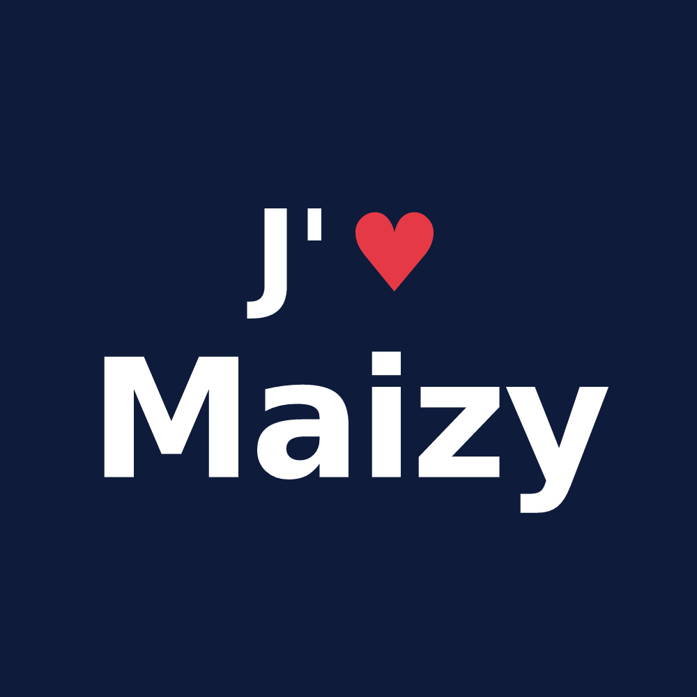 T-shirt personnalisé Maizy — design J'aime Maizy