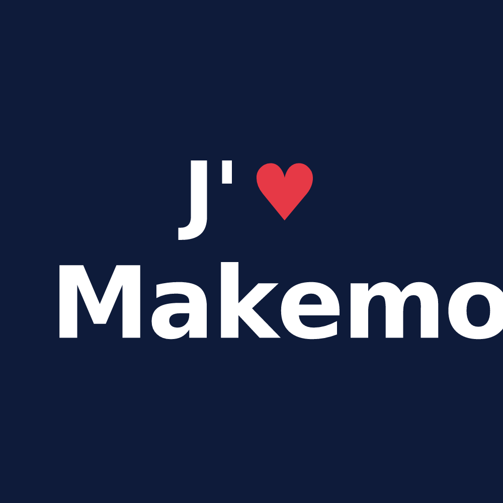 T-shirt personnalisé Makemo — design J'aime Makemo