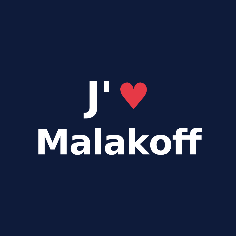 T-shirt personnalisé Malakoff — design J'aime Malakoff