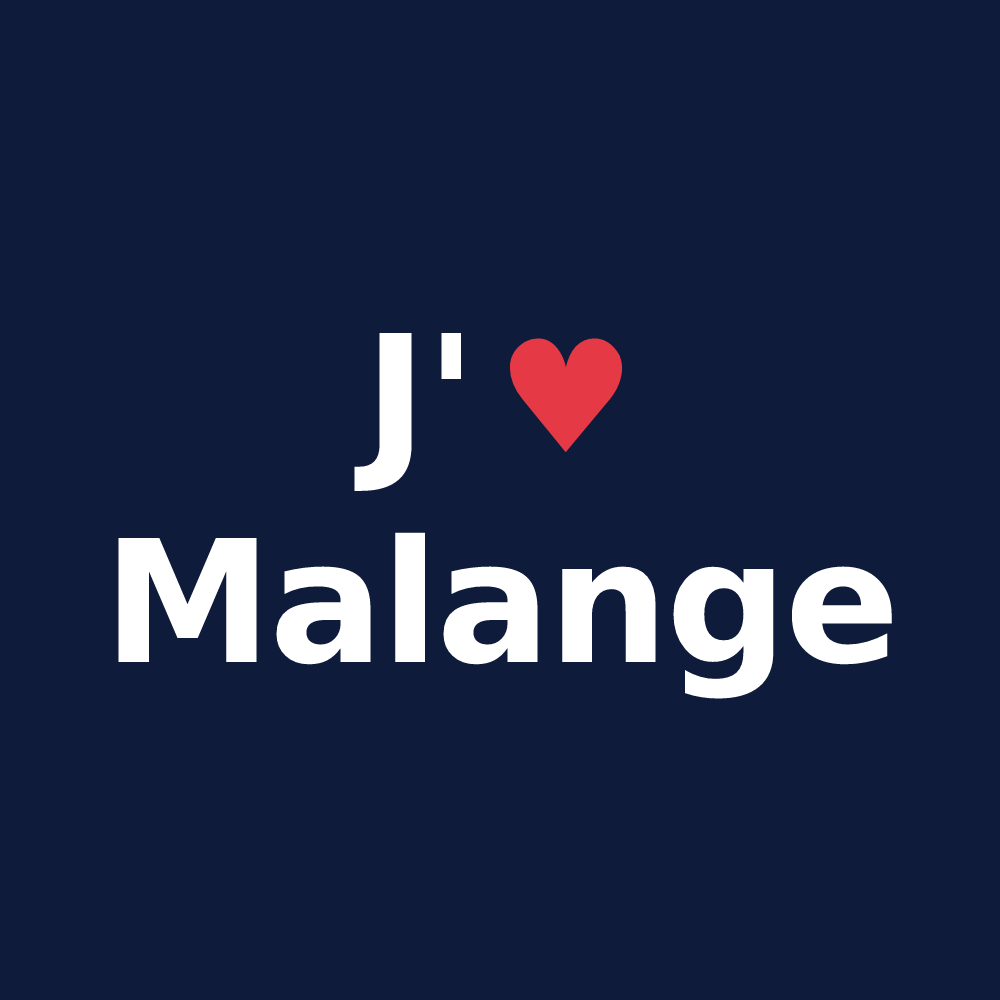 T-shirt personnalisé Malange — design J'aime Malange
