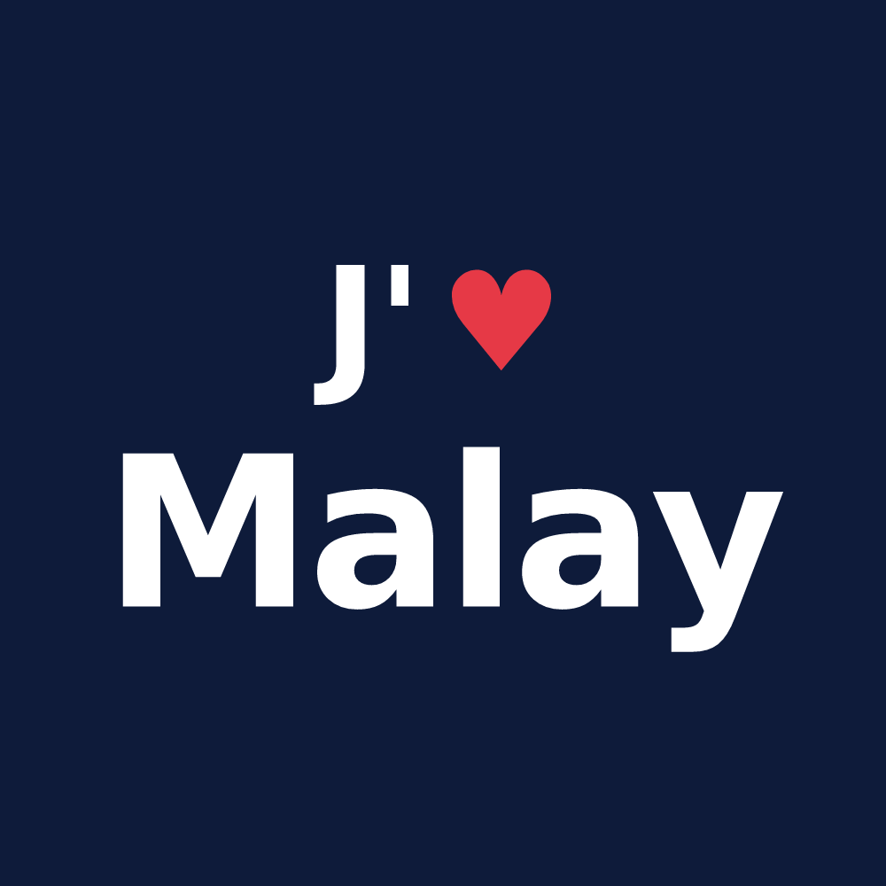 T-shirt personnalisé Malay — design J'aime Malay
