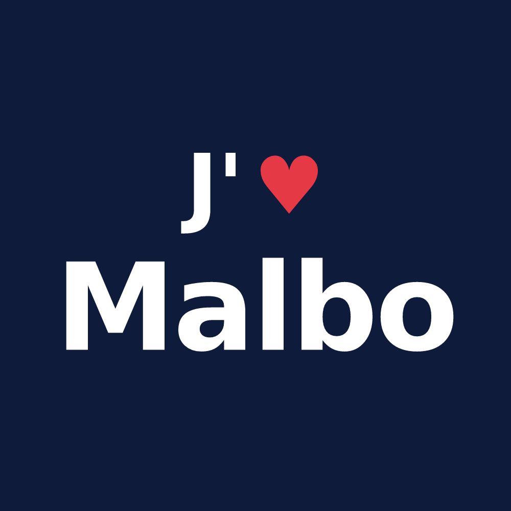 T-shirt personnalisé Malbo — design J'aime Malbo
