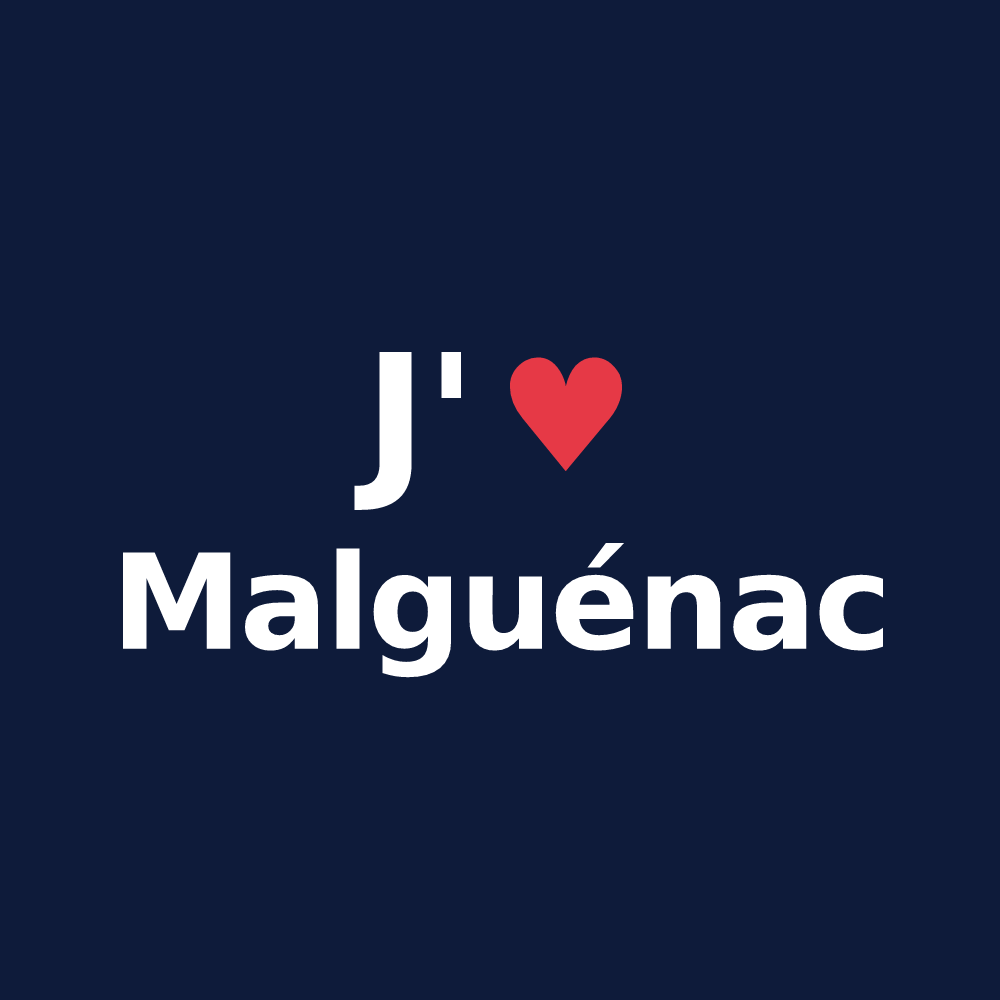 T-shirt personnalisé Malguénac — design J'aime Malguénac