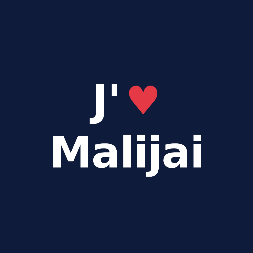 T-shirt personnalisé Malijai — design J'aime Malijai