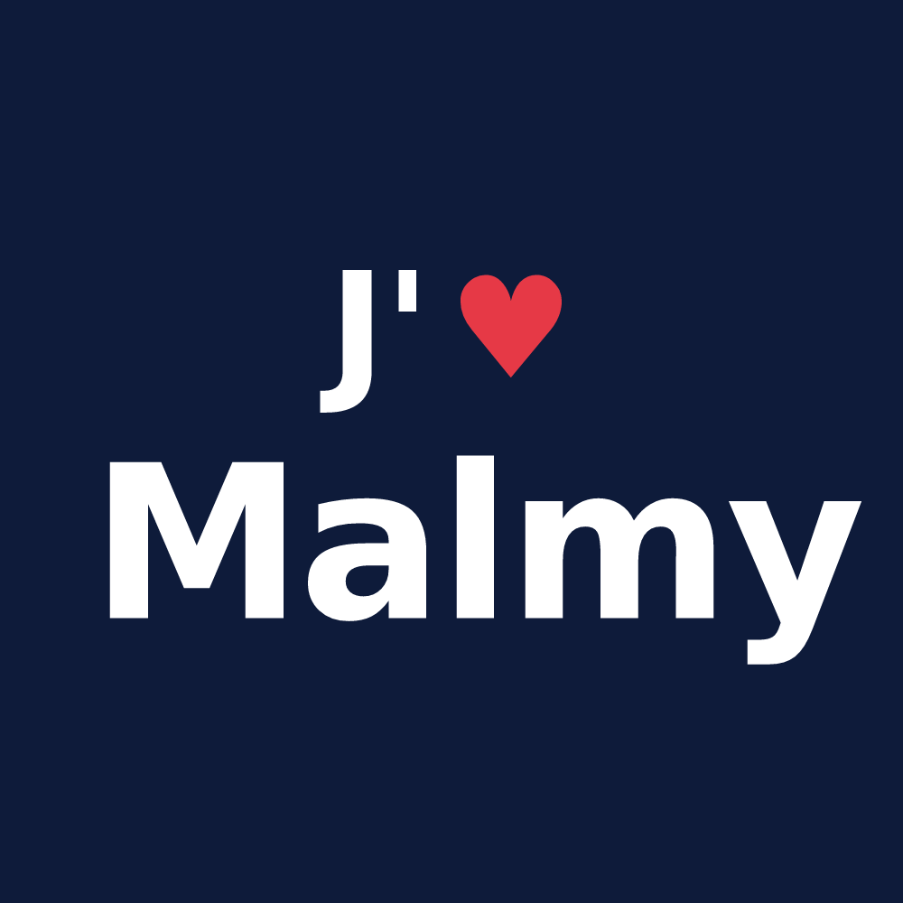 T-shirt personnalisé Malmy — design J'aime Malmy