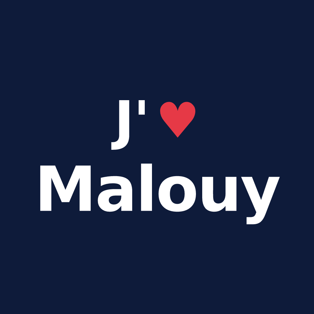 T-shirt personnalisé Malouy — design J'aime Malouy