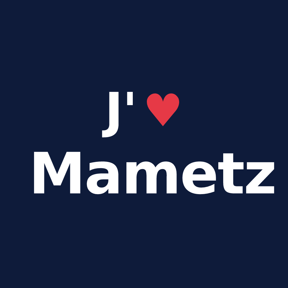 T-shirt personnalisé Mametz — design J'aime Mametz