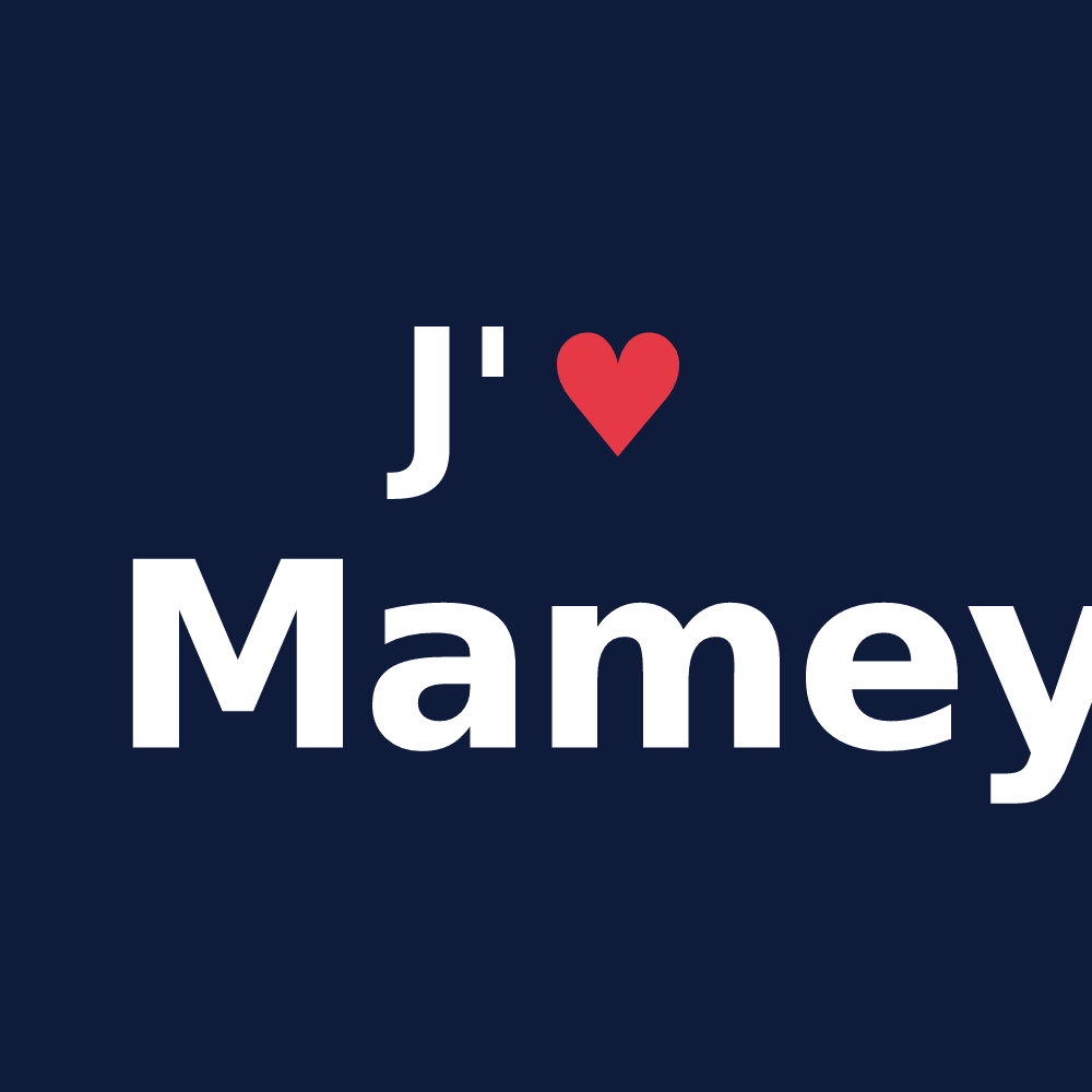 T-shirt personnalisé Mamey — design J'aime Mamey