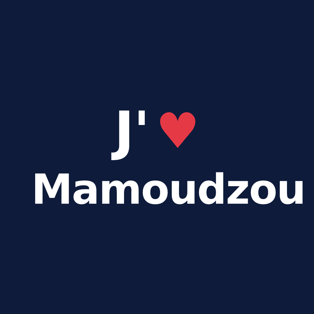 T-shirt personnalisé Mamoudzou — design J'aime Mamoudzou