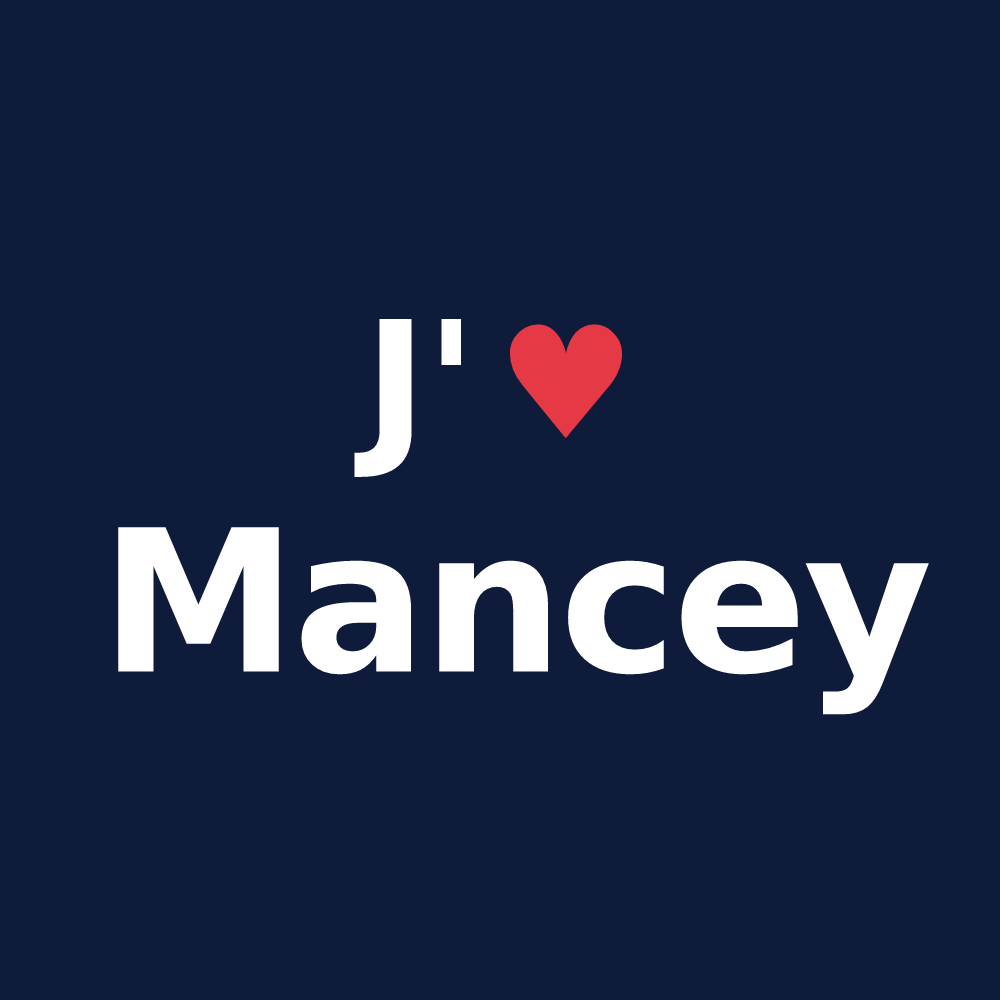 T-shirt personnalisé Mancey — design J'aime Mancey